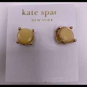 Kate Spade Cream & Gold Gumdrop Studs